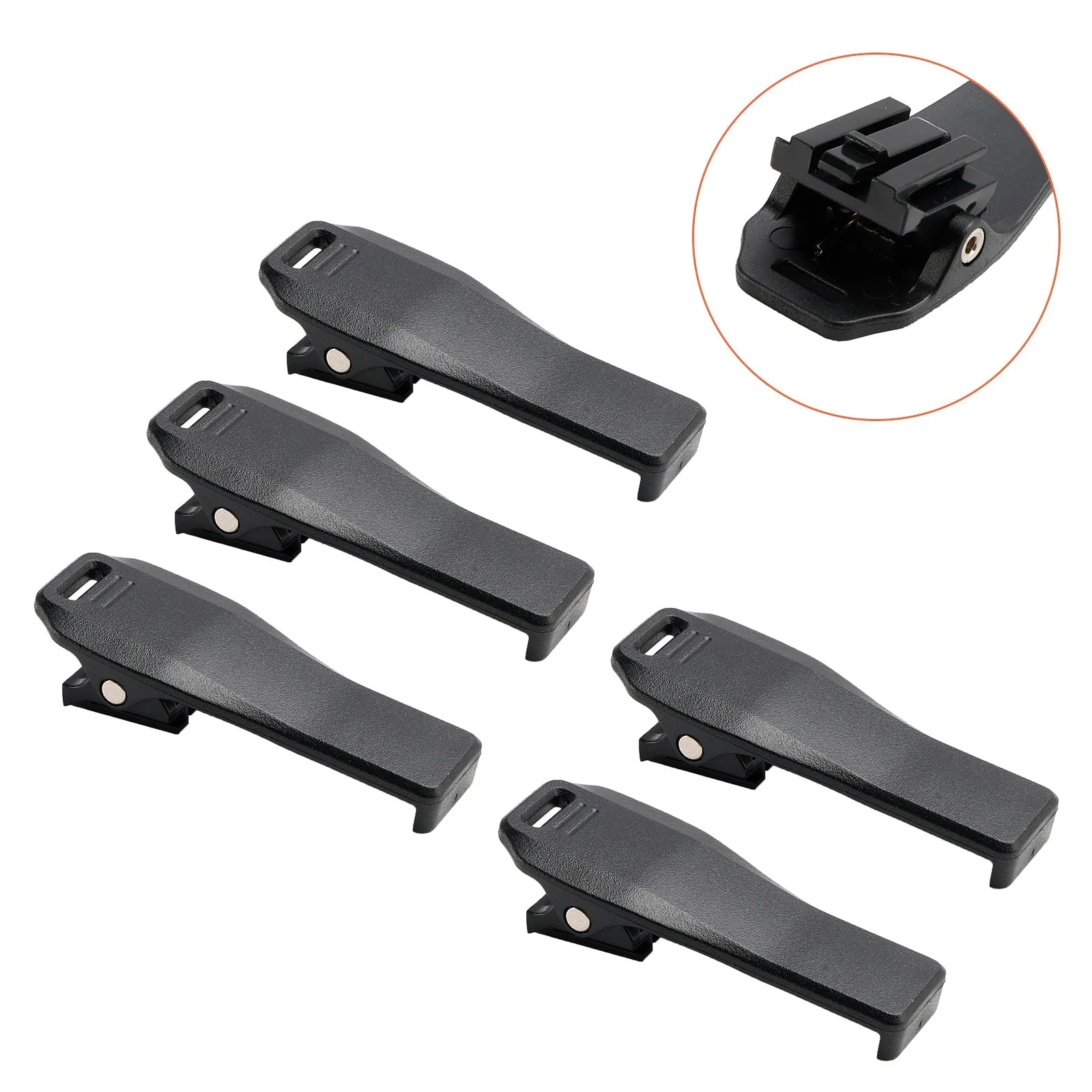Lot de 5 charlas Walkies Radio Communicators BP272 Cinturón Clip para ICOM BP-272 Clip trasero