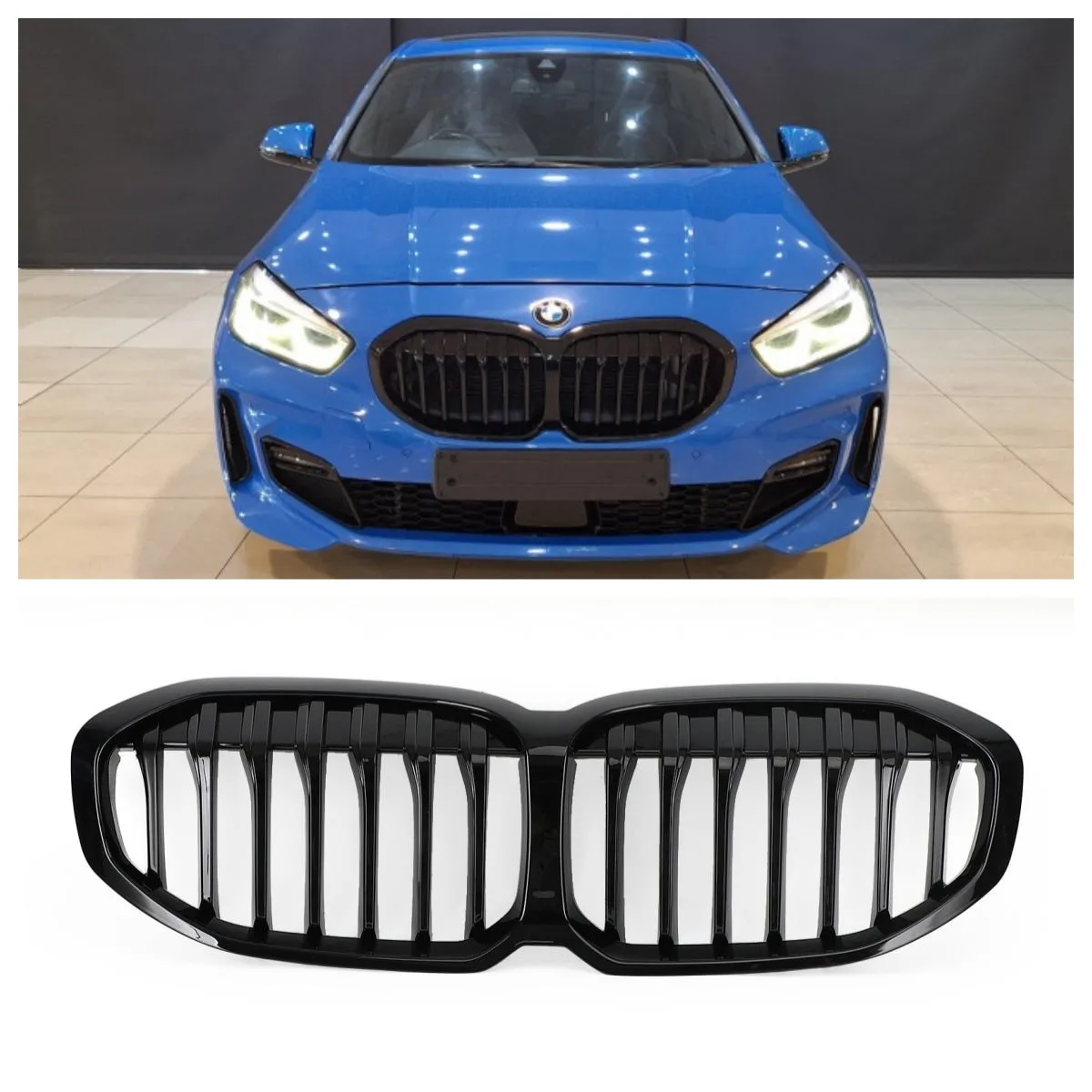 2019-2023 BMW F40 Serie 1 Rejilla antes del reemplazo negro brillante 51138080490 Grille genérico