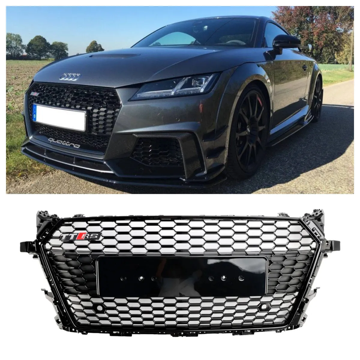 2019 2020 2021 2022 2023 Audi TT MK3 FV 8S RS Estilo Grid delantero Black brillante