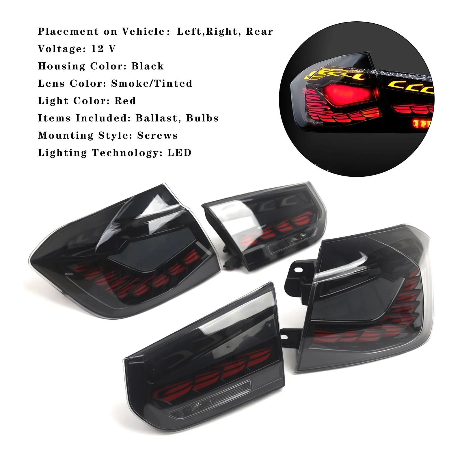 Conjunto de LED LED trasero L&R para BMW 3 F30 F80 M3 2013-2018