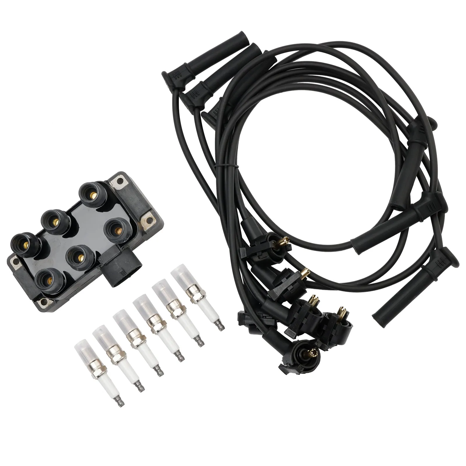Bobina De Encendido + 6 Bujías + 6 Cables Ford Explorer Sport Trac V6 4.0l 2001-2005 FD480 DG452 90TF12029A