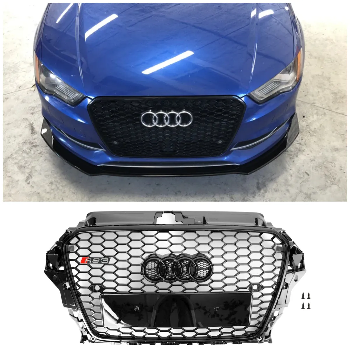 2013-2016 Audi A3 S3 RS3 Hood Hood antes de Henycomb