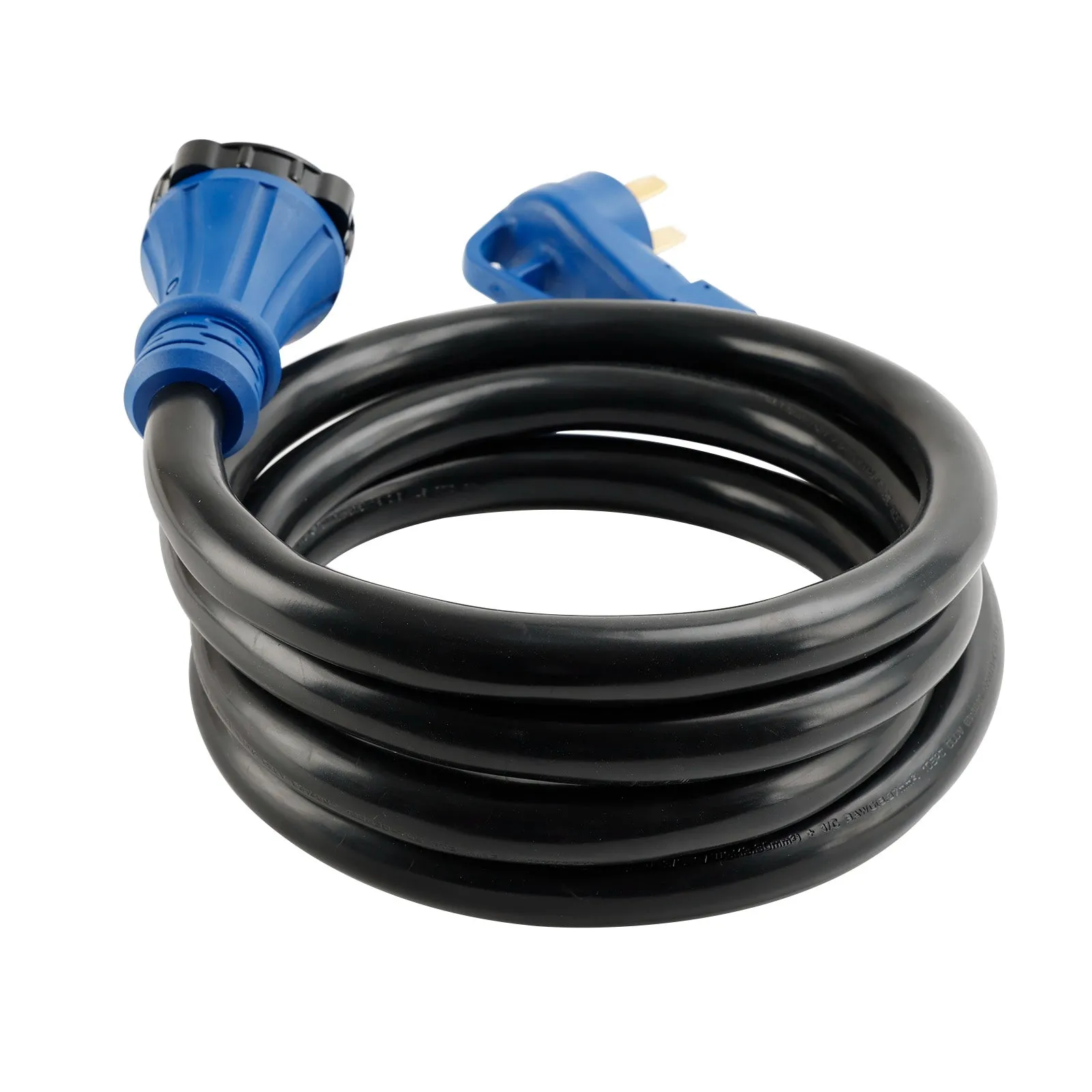 Cable de generador/RV de 50 amperios y 10 pies con certificación UL con conector de bloqueo para RV