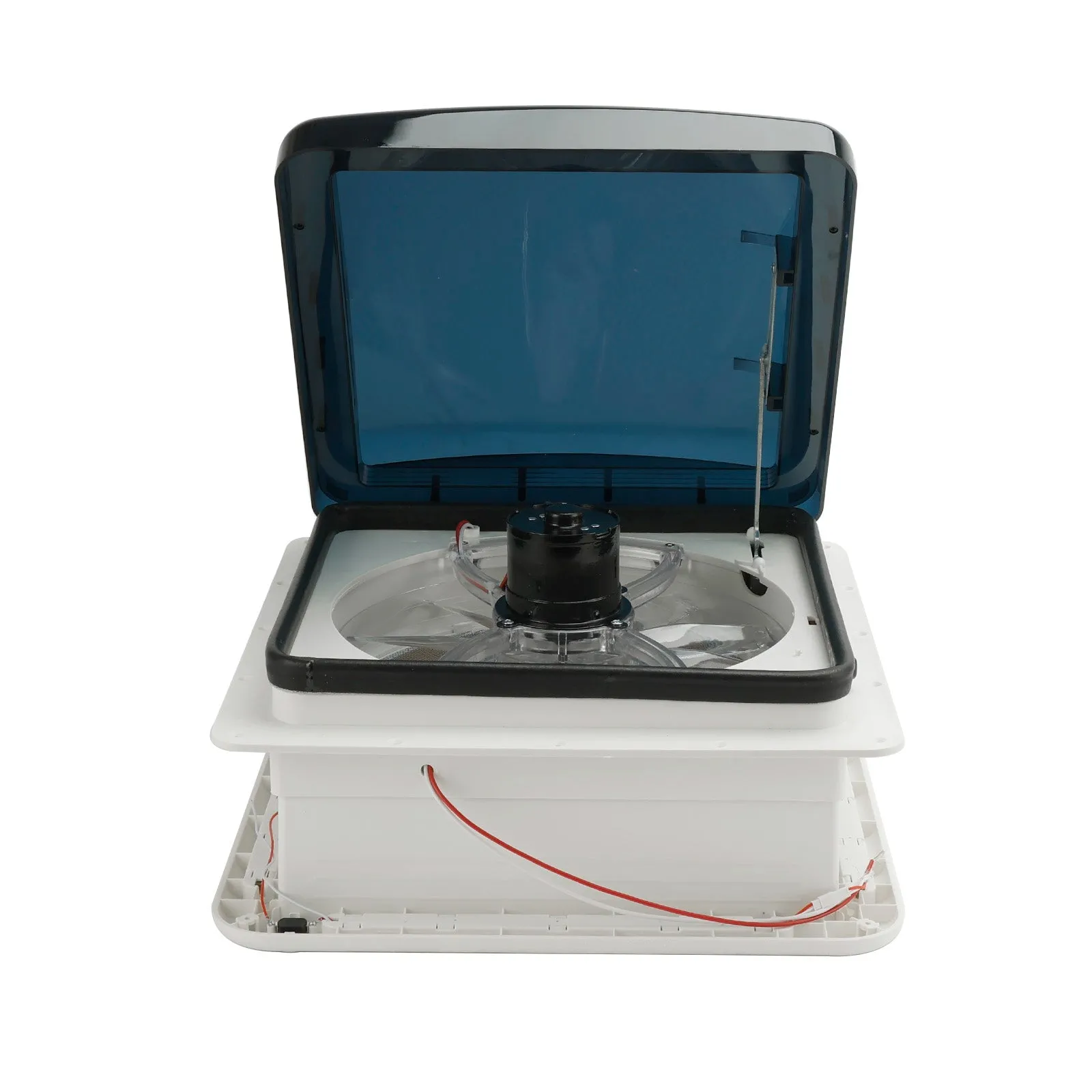 Ventilación de techo para caravana RV de 14", ventilador para RV con motor de 3 velocidades, tragaluz de 12V con iluminación LED
