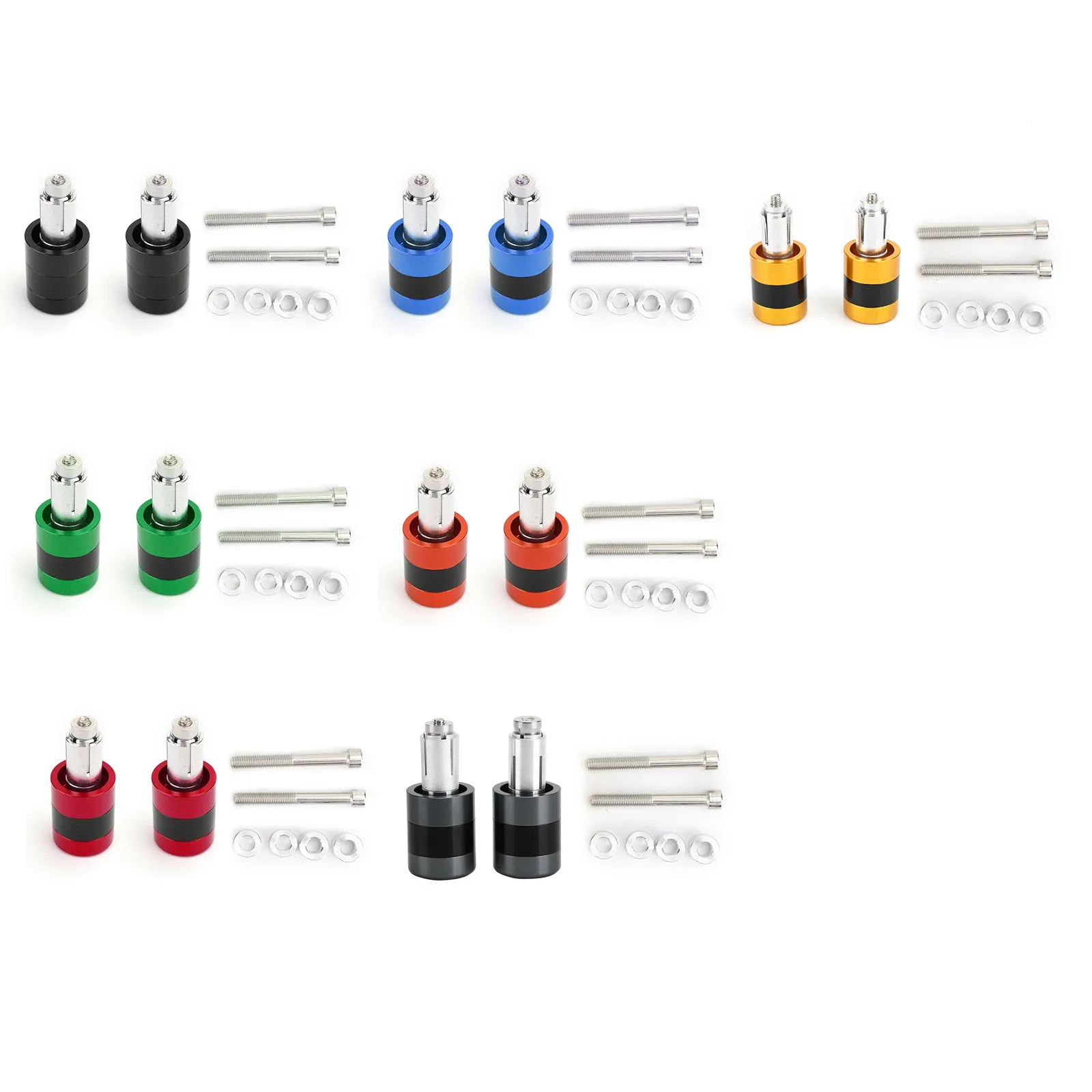 CNC Peso Pesado 7/8" Tapones deslizantes reductores de vibraciones para extremos de manillar de 22 mm