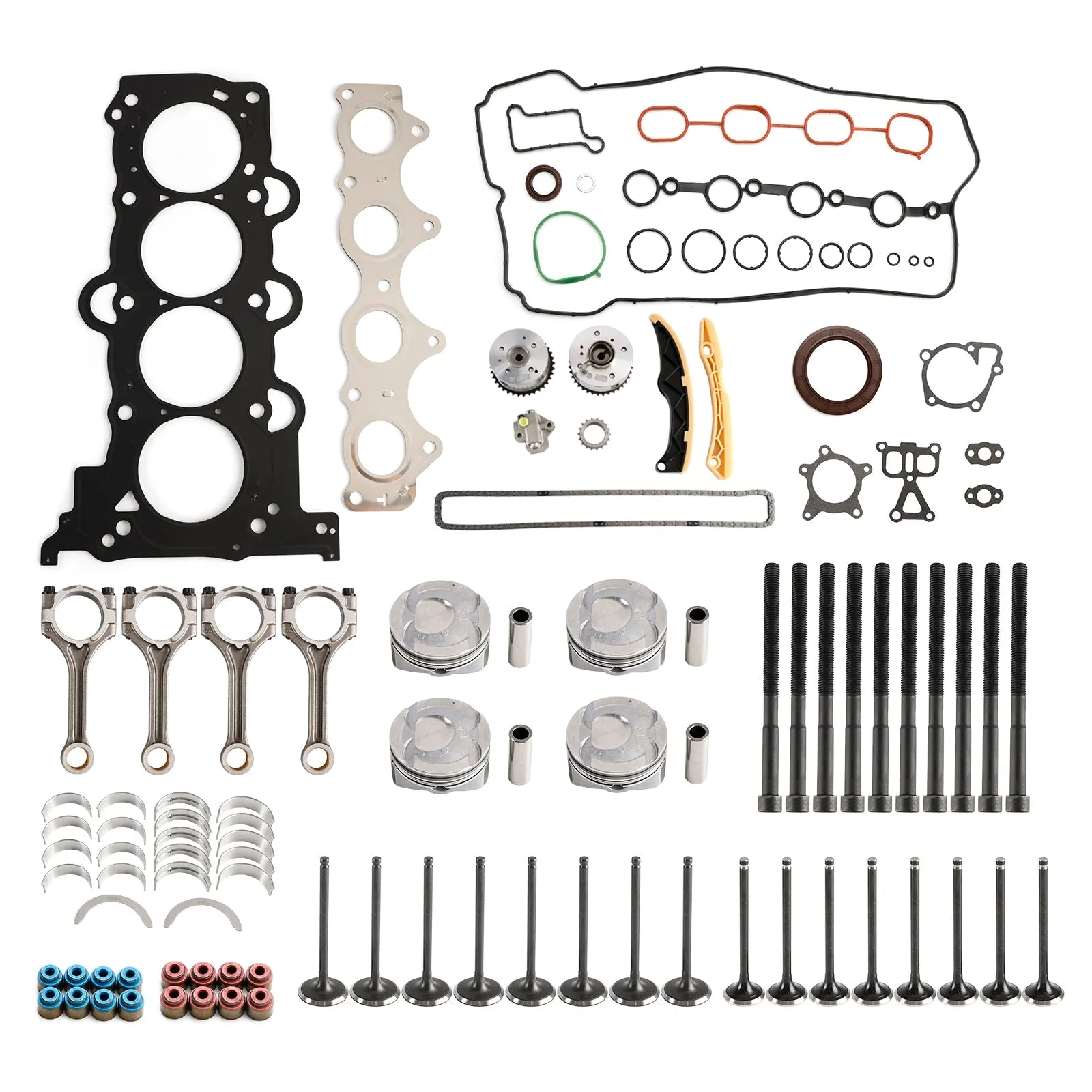 Hyundai i30 (PD) G4FJ 1.6T 2016-presente Kit de sincronización del cojinete de la válvula del sello del pistón del motor con varillas 20910-2BU06