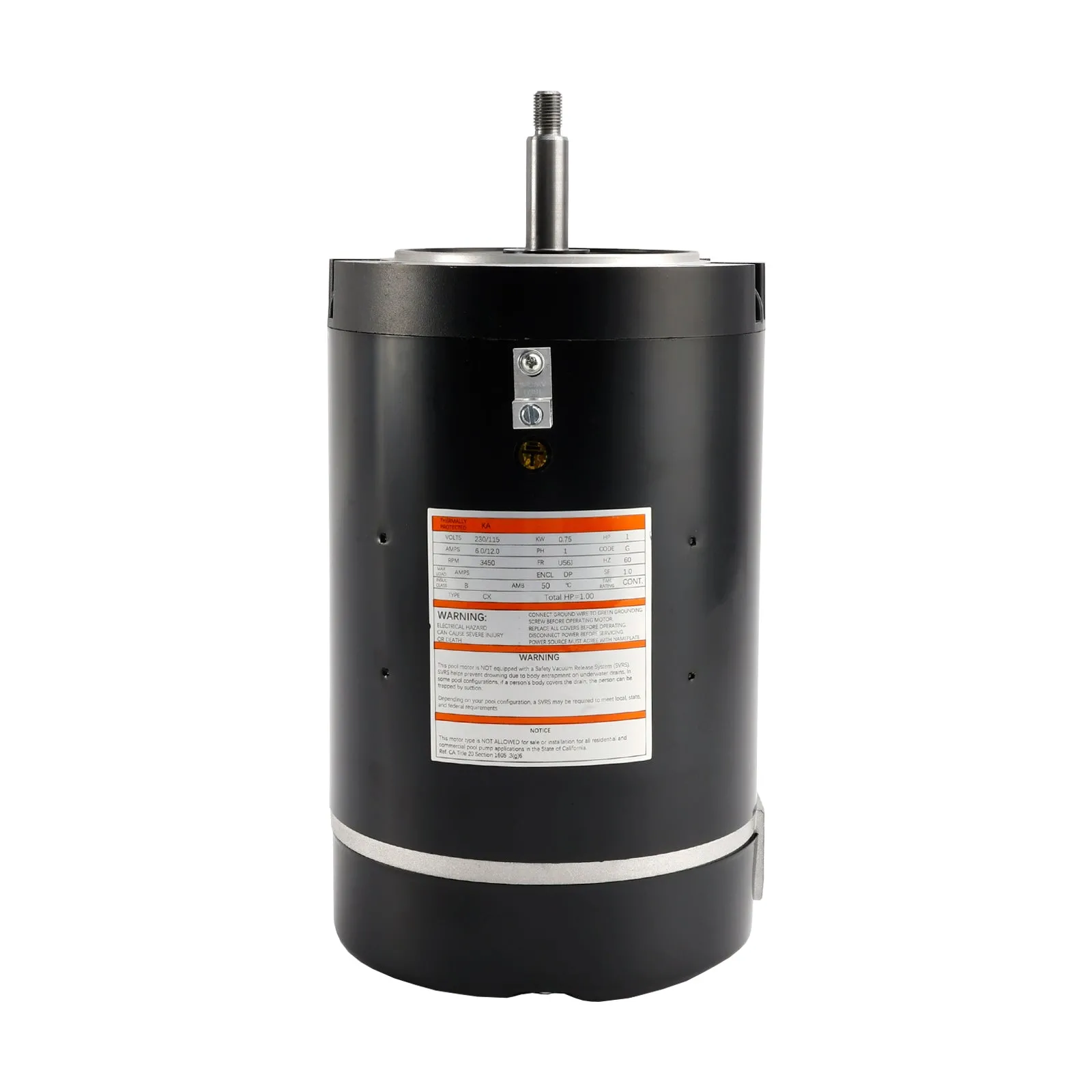 B228SE 1 Motor de piscina CV, 3 450 rpm, 1 velocidad, 230/115 V, 6/12 A