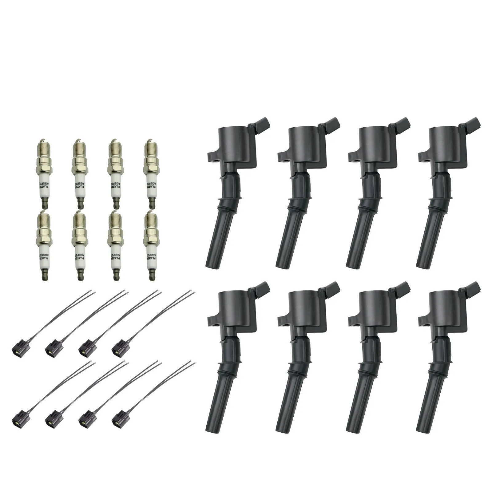 2006-2008 Ford Explorer Mercury Mountaineer 4.6L V8 8X Bobina de encendido + Bujía + Conector FD508 DG511 Fedex Express