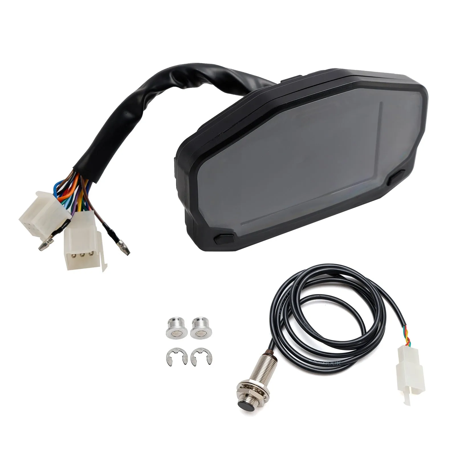 Contador de millaje digital retroiluminado, contador de velocidad, universal para motocicleta