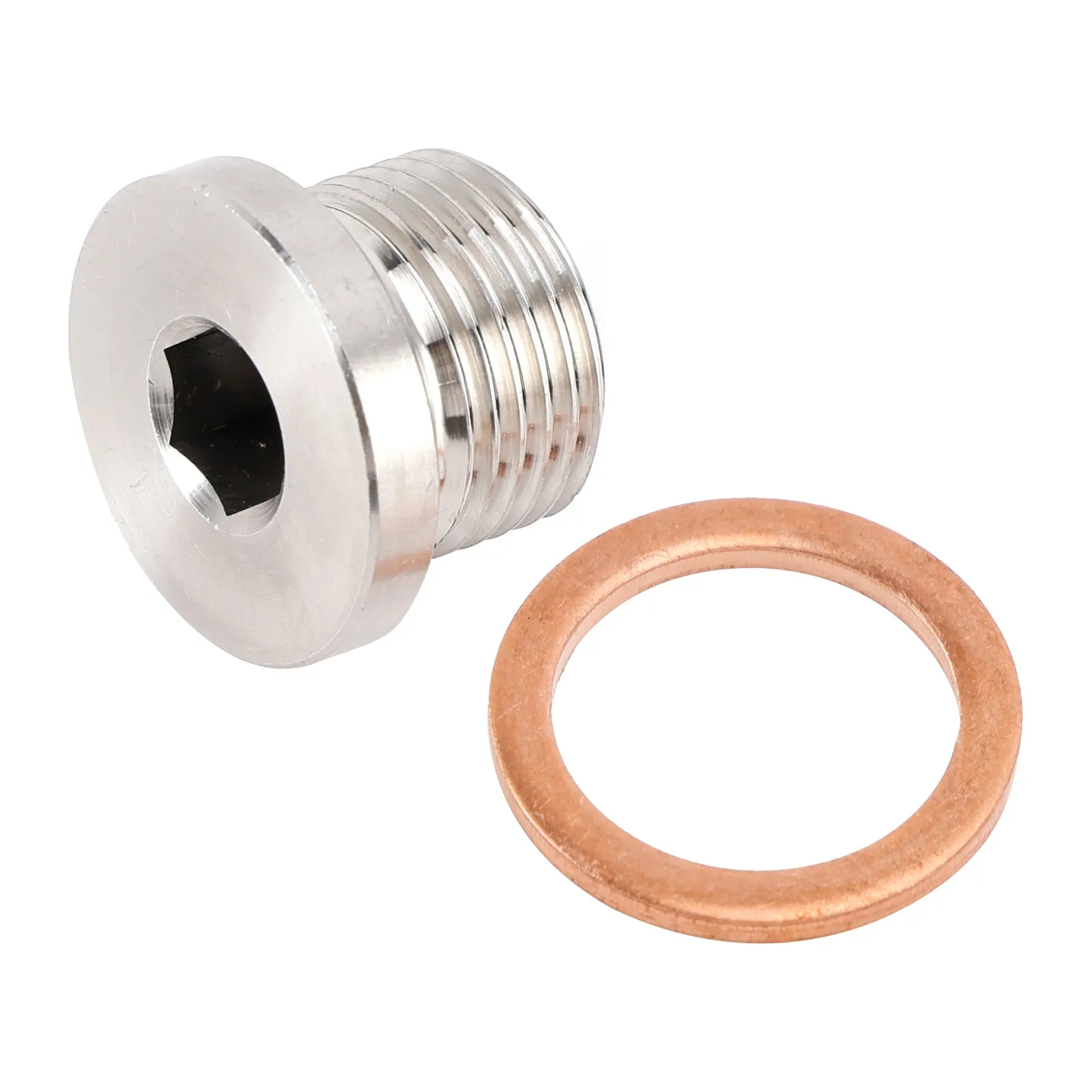 Vacilar tapón del sensor de cabeza hexagonal interior M18 x 1.5 mm, en acero inoxidable 304