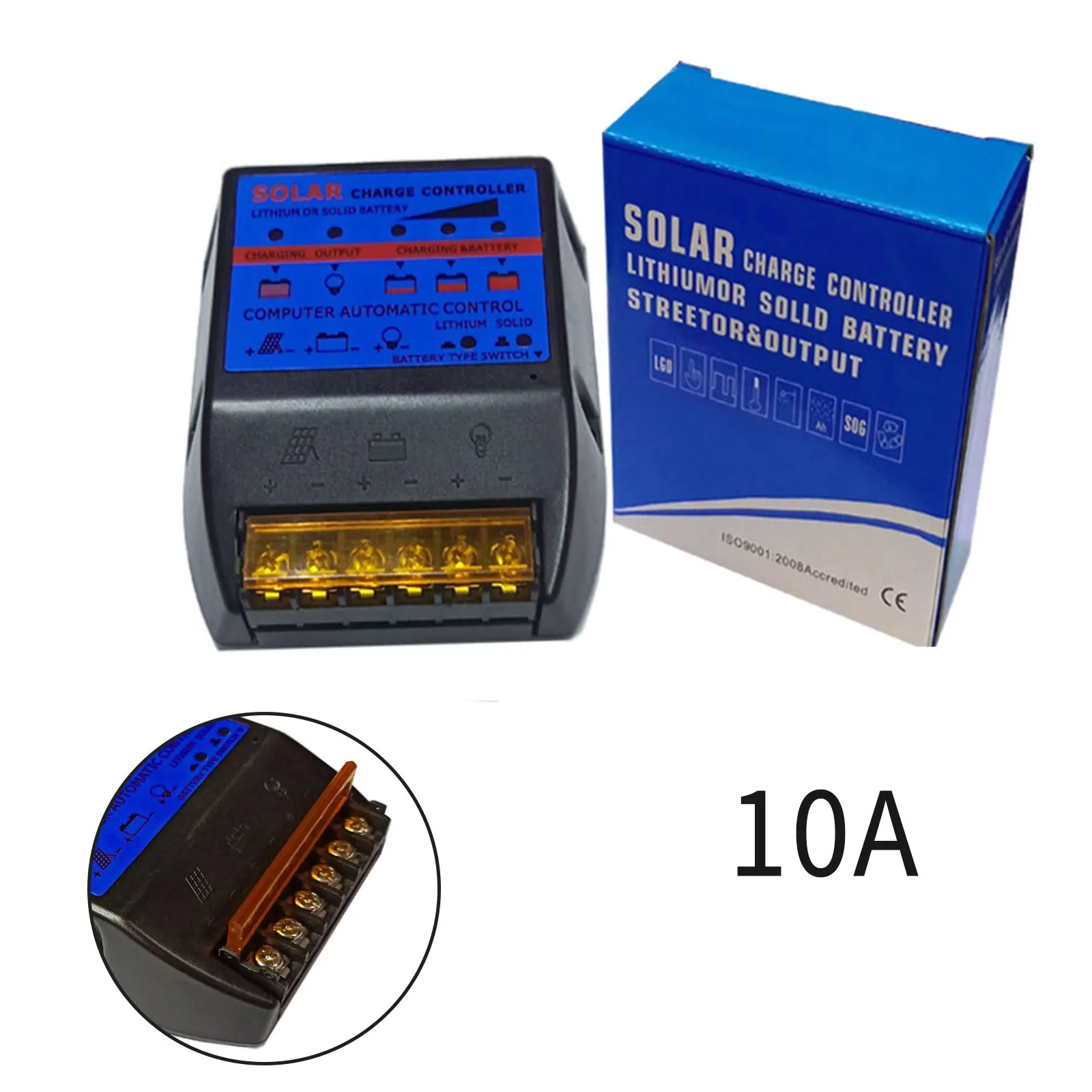 PWM 10A-50A 12V Controlador solar de compilación en el adaptador de control del temporizador del temporizador