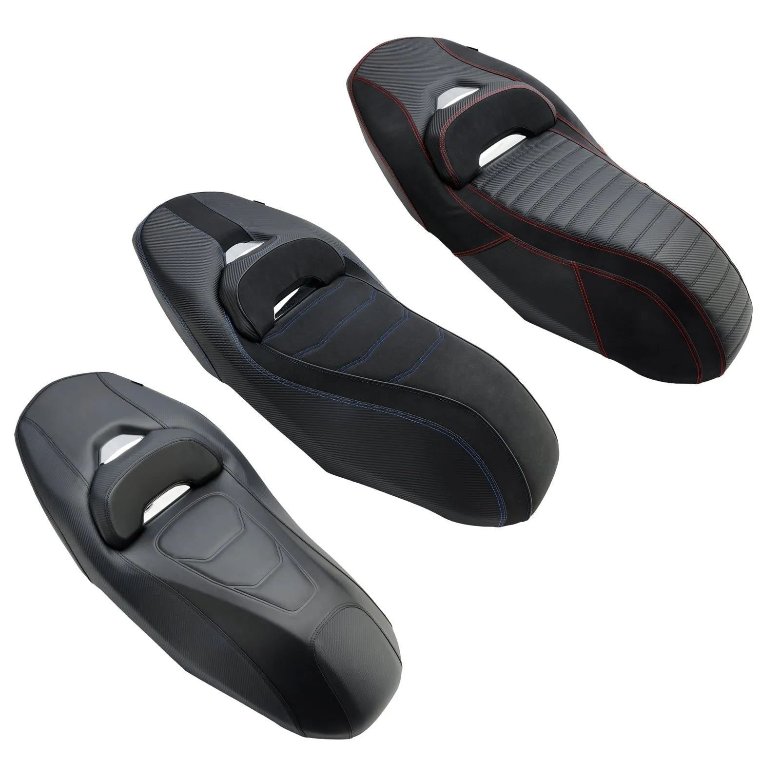 Asiento de pasajero completo para pasajeros para Yamaha X-Max 300 2023-2024, rojo