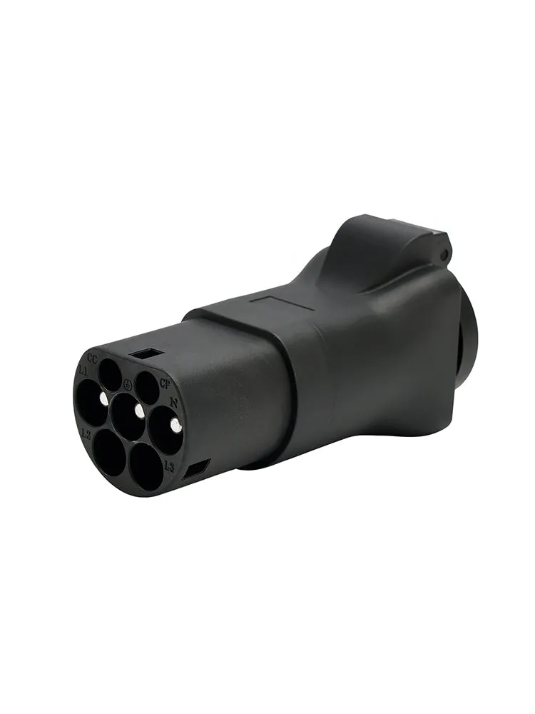 Adaptador de enchufe convertidor de estación de carga EV de enchufe tipo 2 de descarga 16A IEC62196
