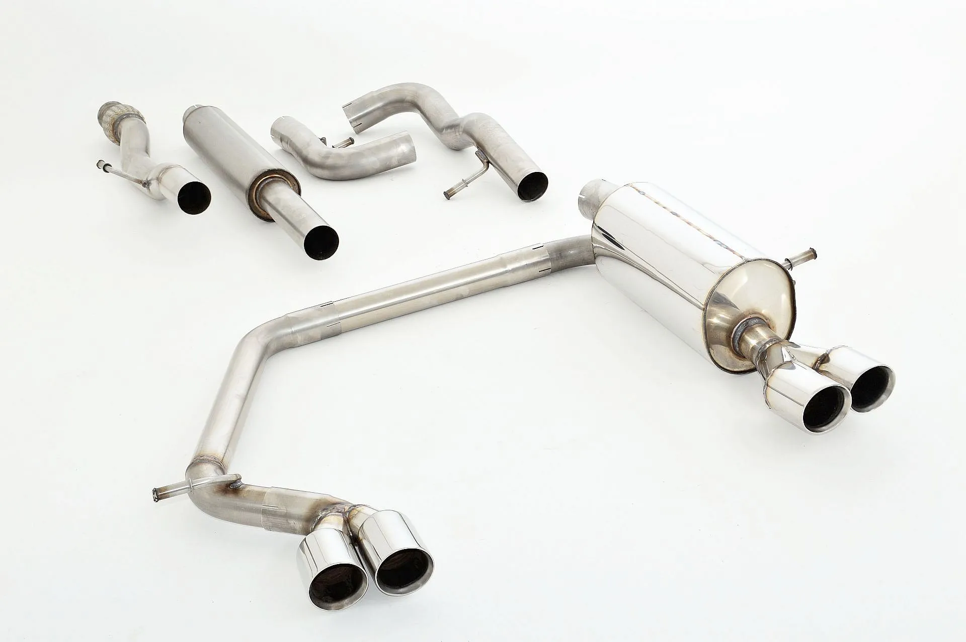 Catback-System De 70 Mm Con Salida De Escape Izquierdo Y Derecho Friedrich Citroen Ds3 Desde Año: 2010 1.6l Turbo Thp 150/155