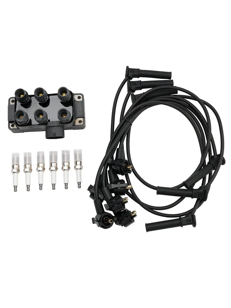 Bobina De Encendido + 6 Bujías + 6 Cables Mazda Navajo V6 4.0l 1991-1994 FD480 DG452 90TF12029A