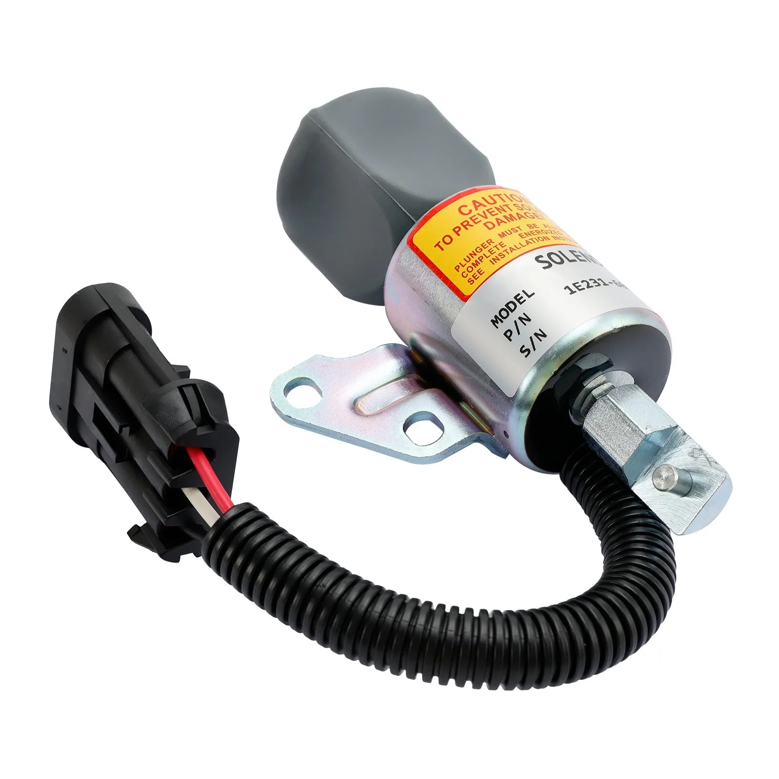 Solenoide de cierre de combustible 1E231-60011 para motor Kubota V2203 D722 D902 M8200