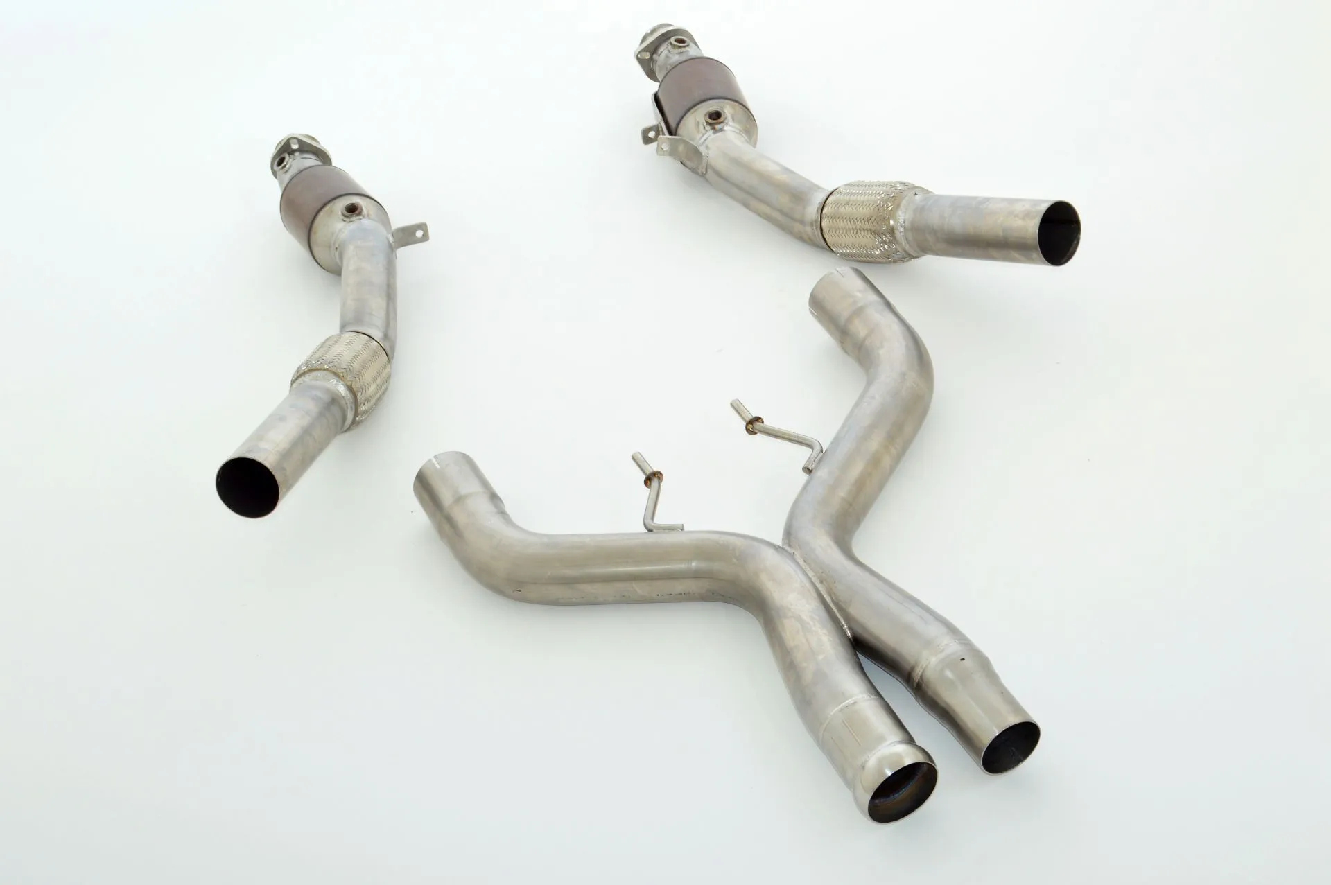 2x Sección Inferior Del Downpipe De 76 Mm Con Catalizador Deportivo Hjs De 200 Celdas Friedrich Mercedes A/C217 (221) S-Klasse C