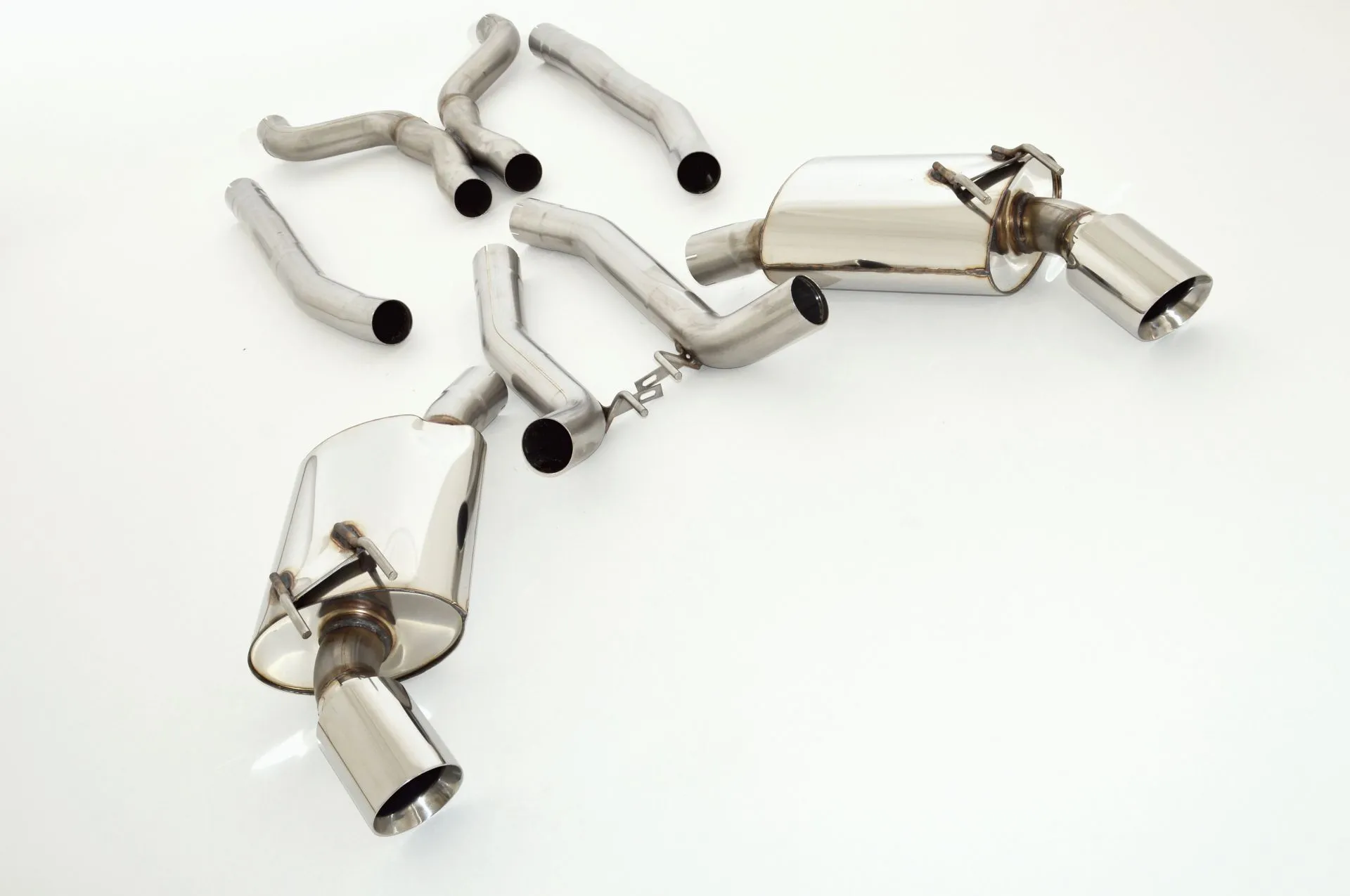 Catback-System De 76 Mm Con Salida De Escape Izquierdo Y Derecho Friedrich Chevrolet Camaro Cabrio Año: 2011-09/2013 6.2l V8 2