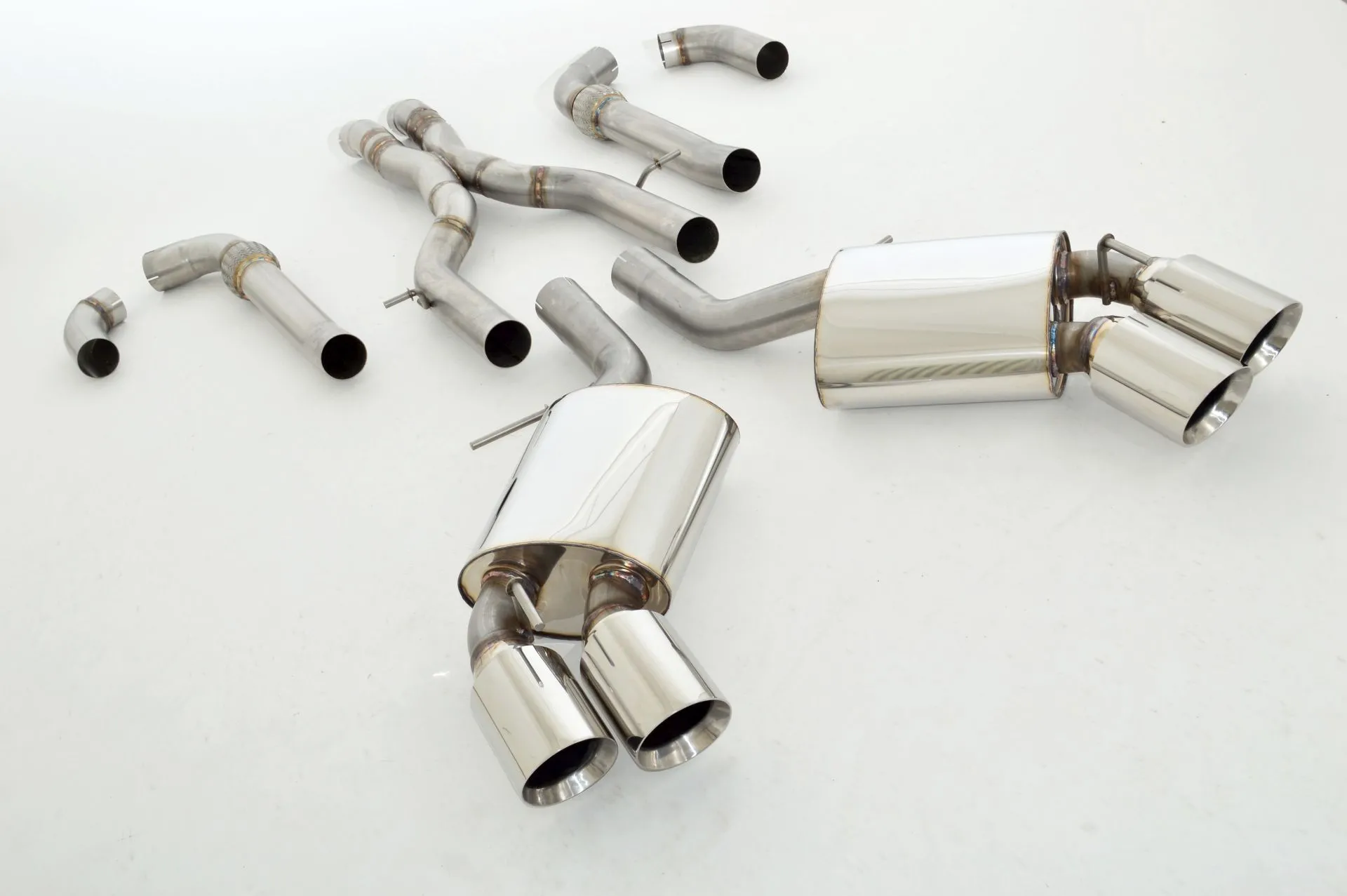 Catback-System De 76 Mm Con Salida De Escape Izquierdo Y Derecho Friedrich Chevrolet Camaro Coupe Automatik Desde Año: 2016- /