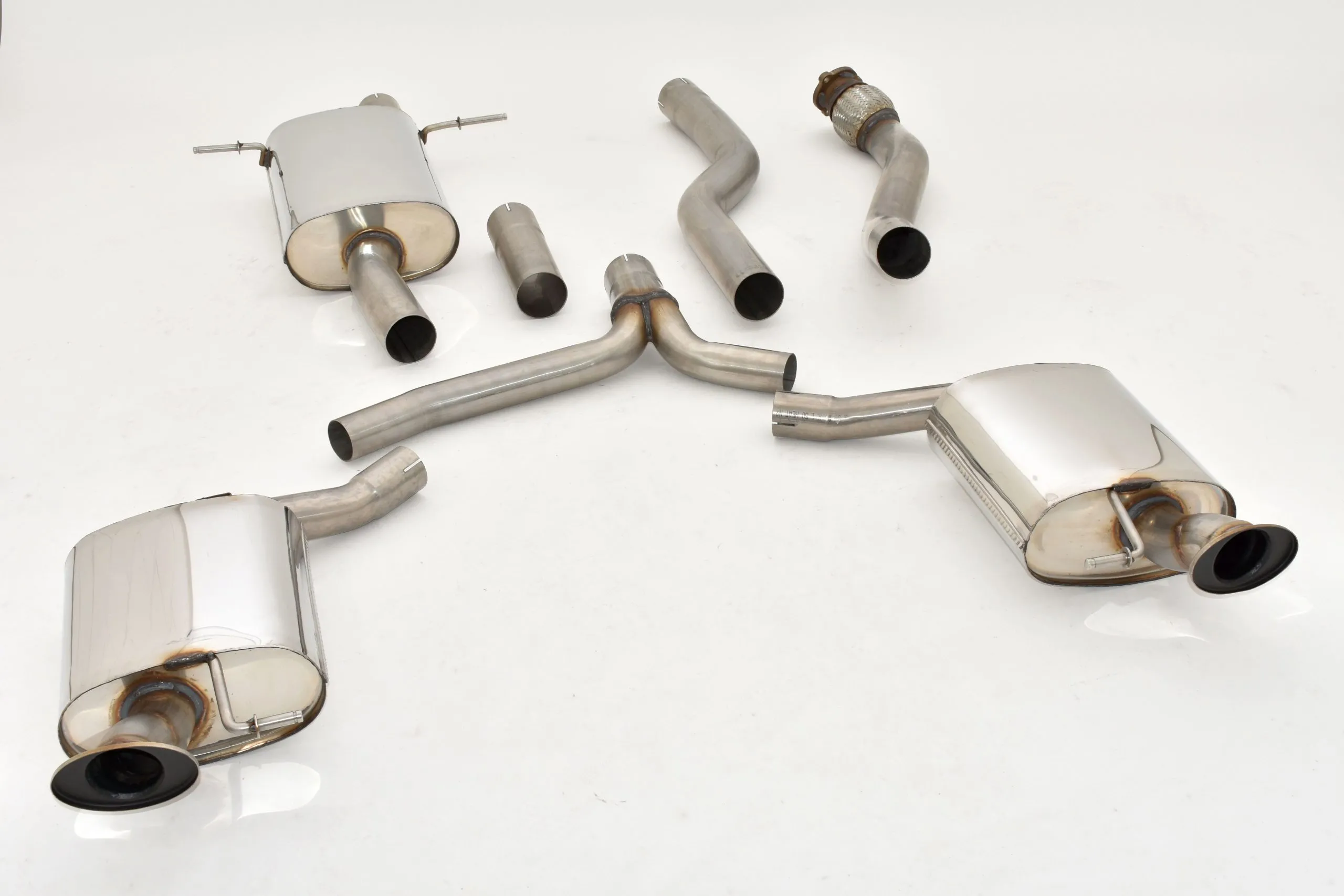 Catback-System De 76 Mm Con Salida De Escape Izquierdo Y Derecho Friedrich Audi A5 B8 Coupe 2wd & Quattro Desde Año: 06/2007 1