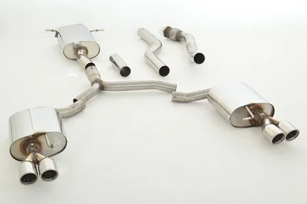 Catback-System De 76 Mm Con Salida De Escape Izquierdo Y Derecho Friedrich Audi A5 B8 Cabrio 2wd Año: 04/2009-07/2011 1.8l Tfs