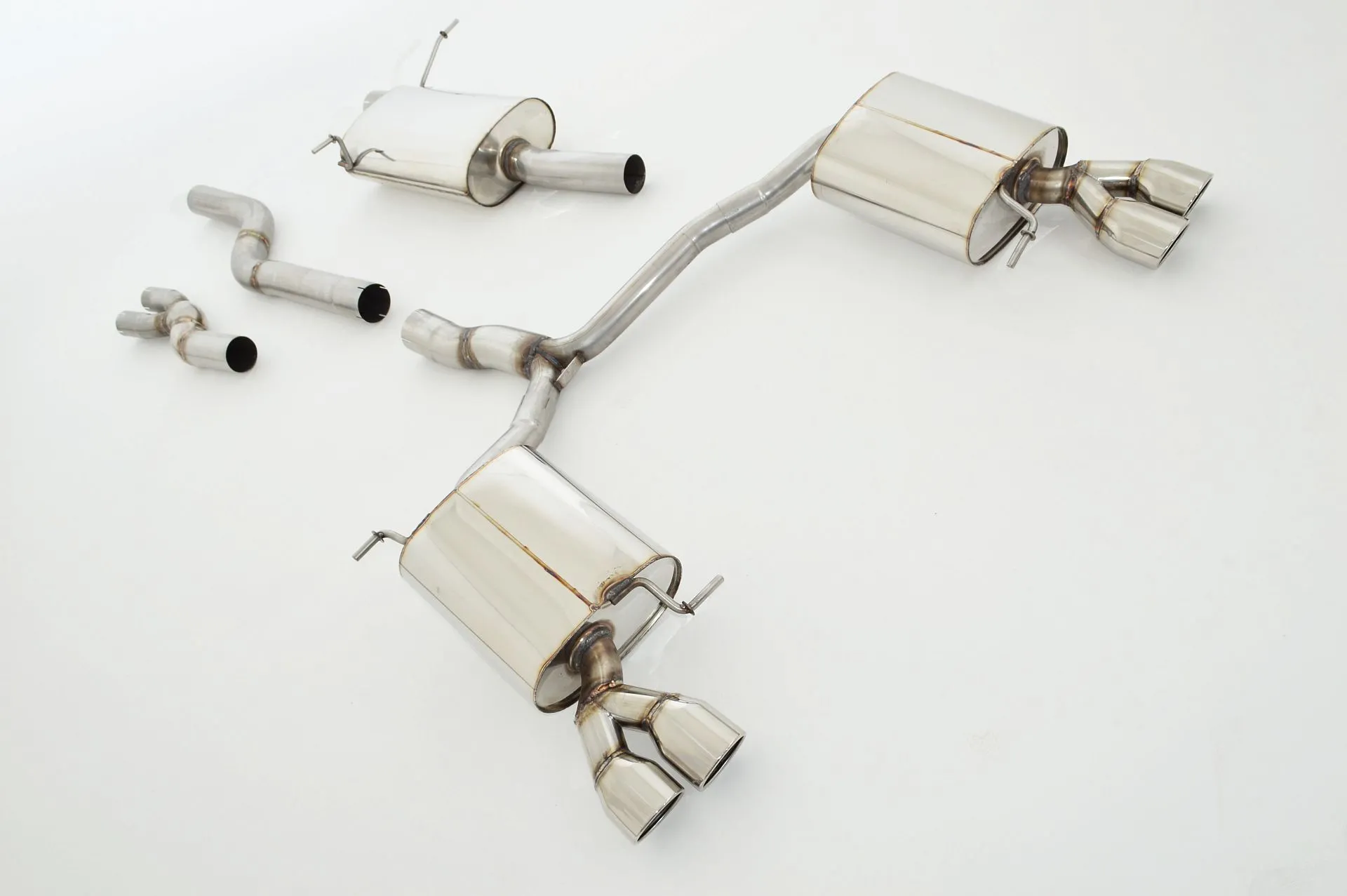 Catback-System De 76 Mm Con Salida De Escape Izquierdo Y Derecho Friedrich Audi Q5 8r Quattro Año: 2009-04/2015 3.0l Tfsi 200k