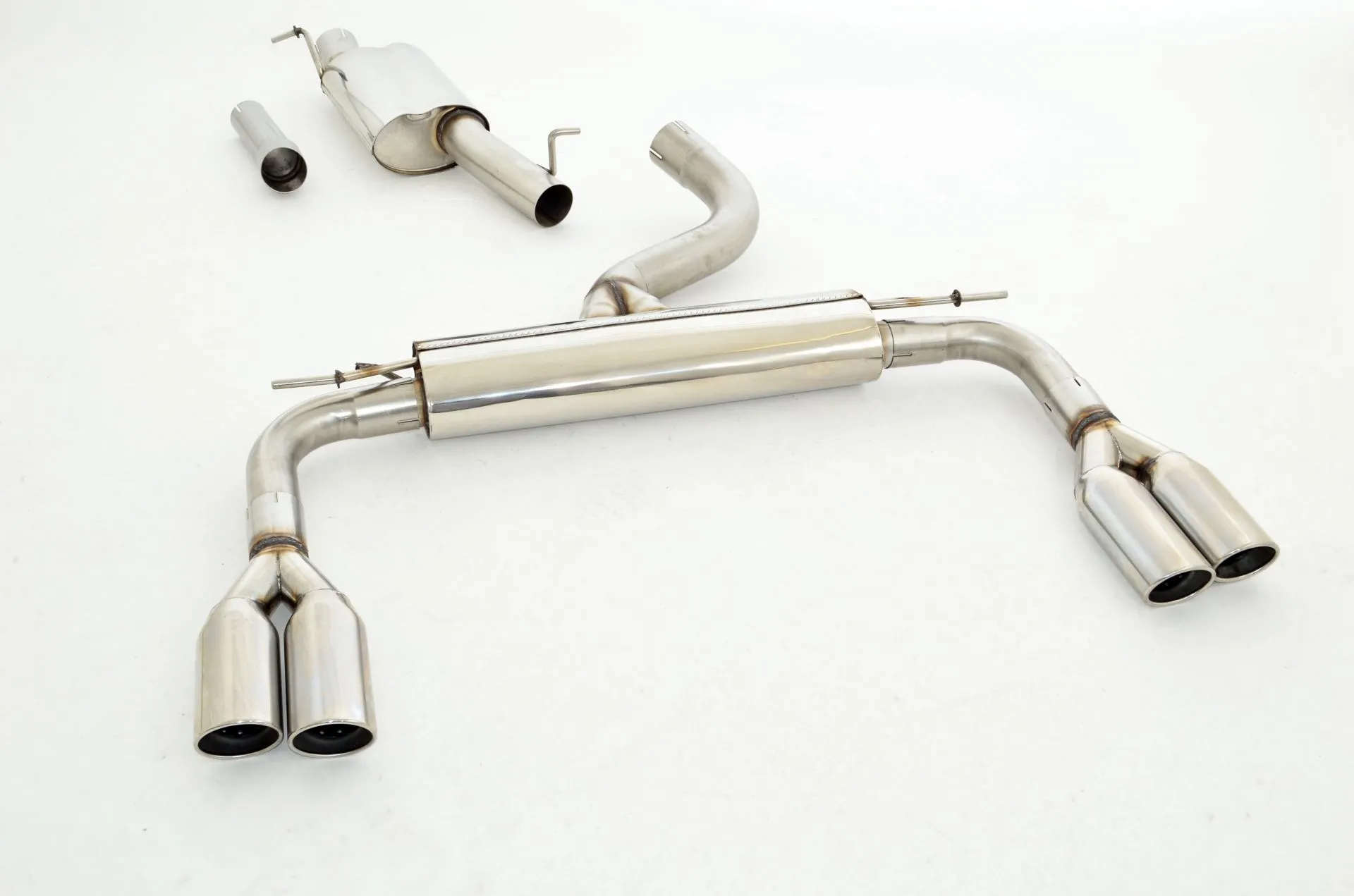 Catback-System De 76 Mm Con Salida De Escape Izquierdo Y Derecho Friedrich Audi A3 8v Sedan Quattro Desde Año: 2013 1.8l Tfsi