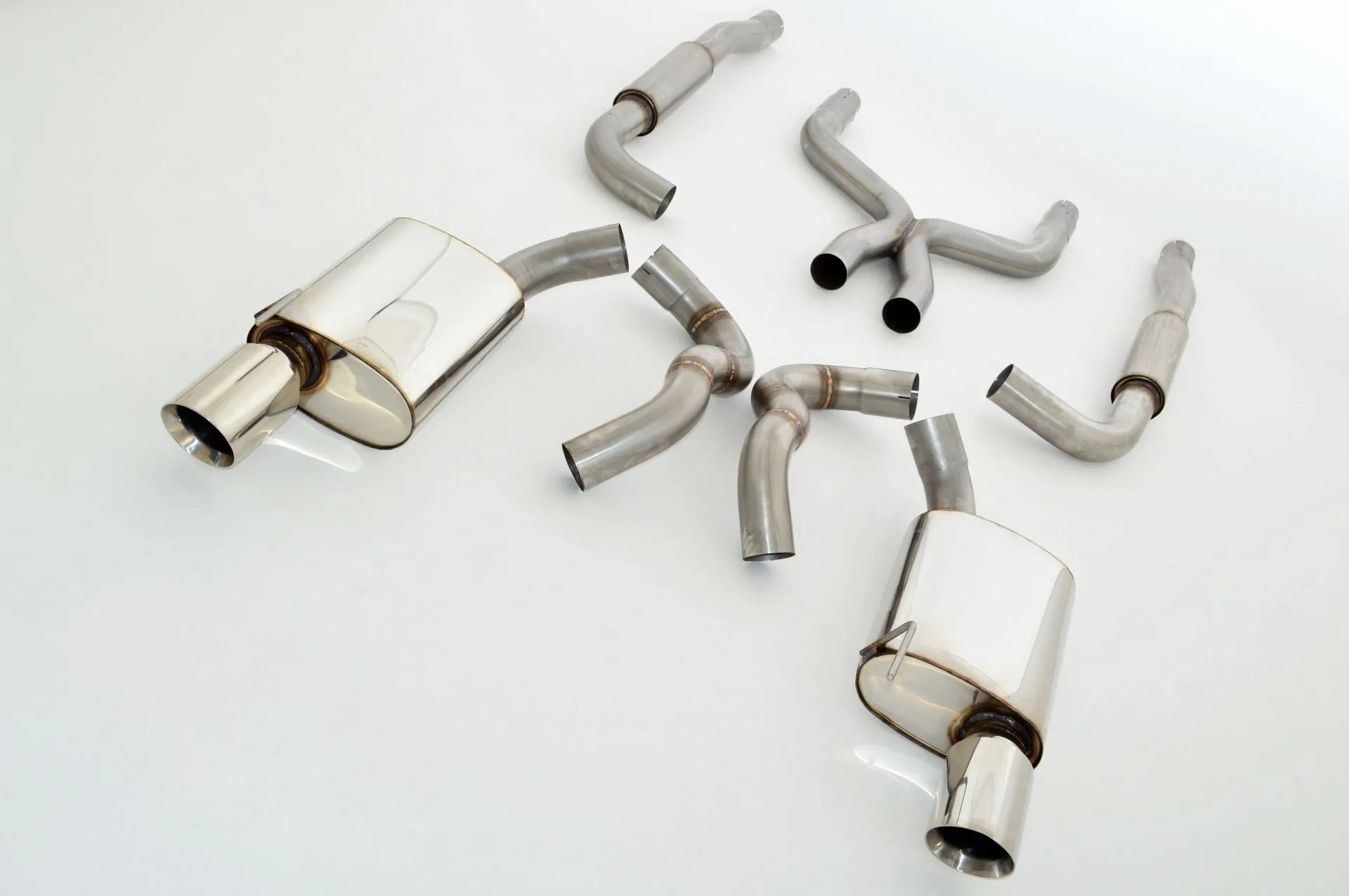 Catback-System De 76 Mm Con Salida De Escape Izquierdo Y Derecho Friedrich Ford Mustang V (S197) Coupe & Cabrio Año: 2004-2009