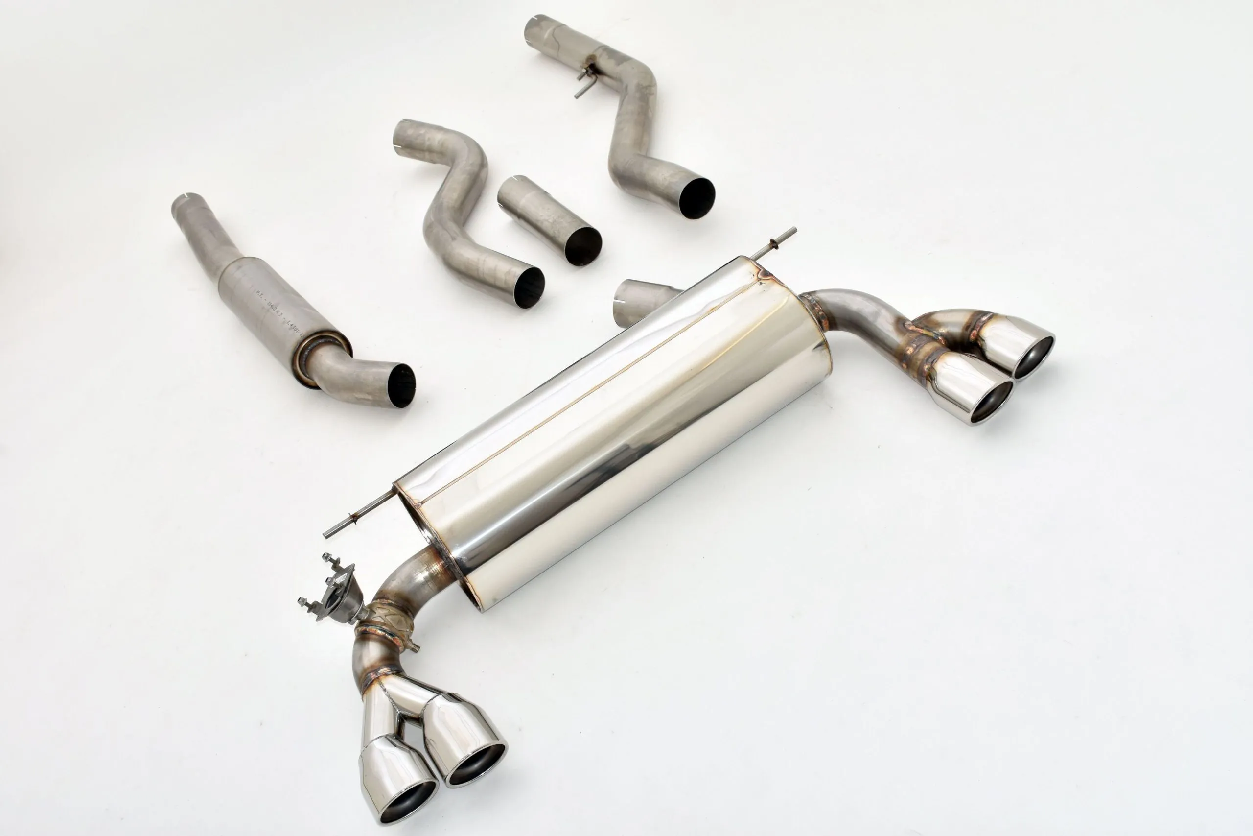 Catback-System De 76 Mm Con Salida De Escape Izquierdo Y Derecho Friedrich Bmw 3er Gt F34 Año: 06/2013-06/2016 328i/328ix 180k