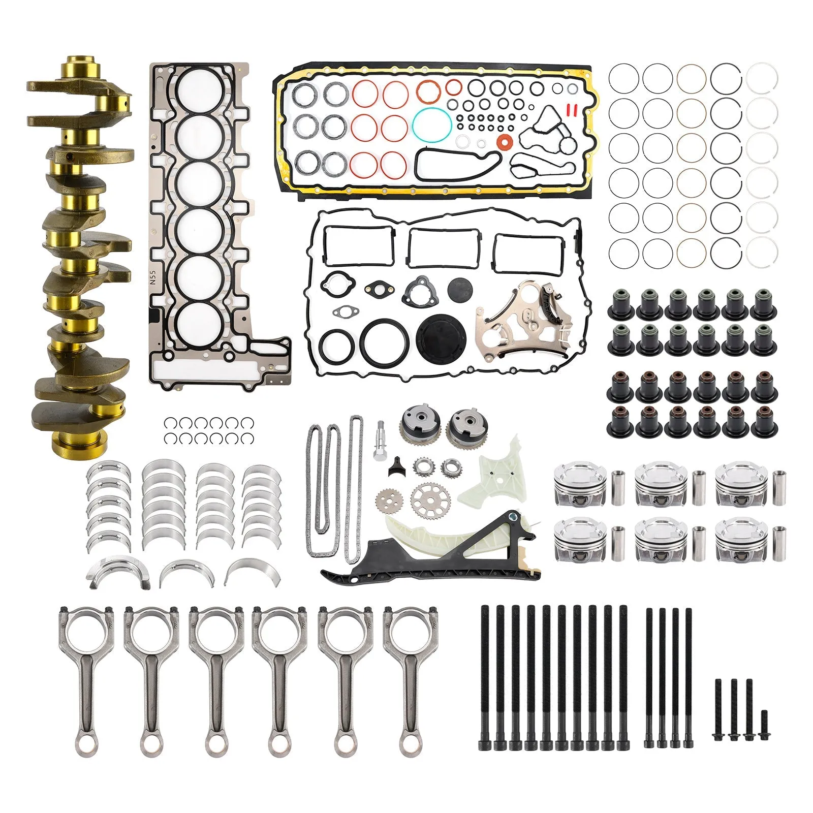Kit de pistons, joints, bielles de vilebrequin et distribution pour BMW 335i E90 E91 E92 E93 2010-2013 11212163665