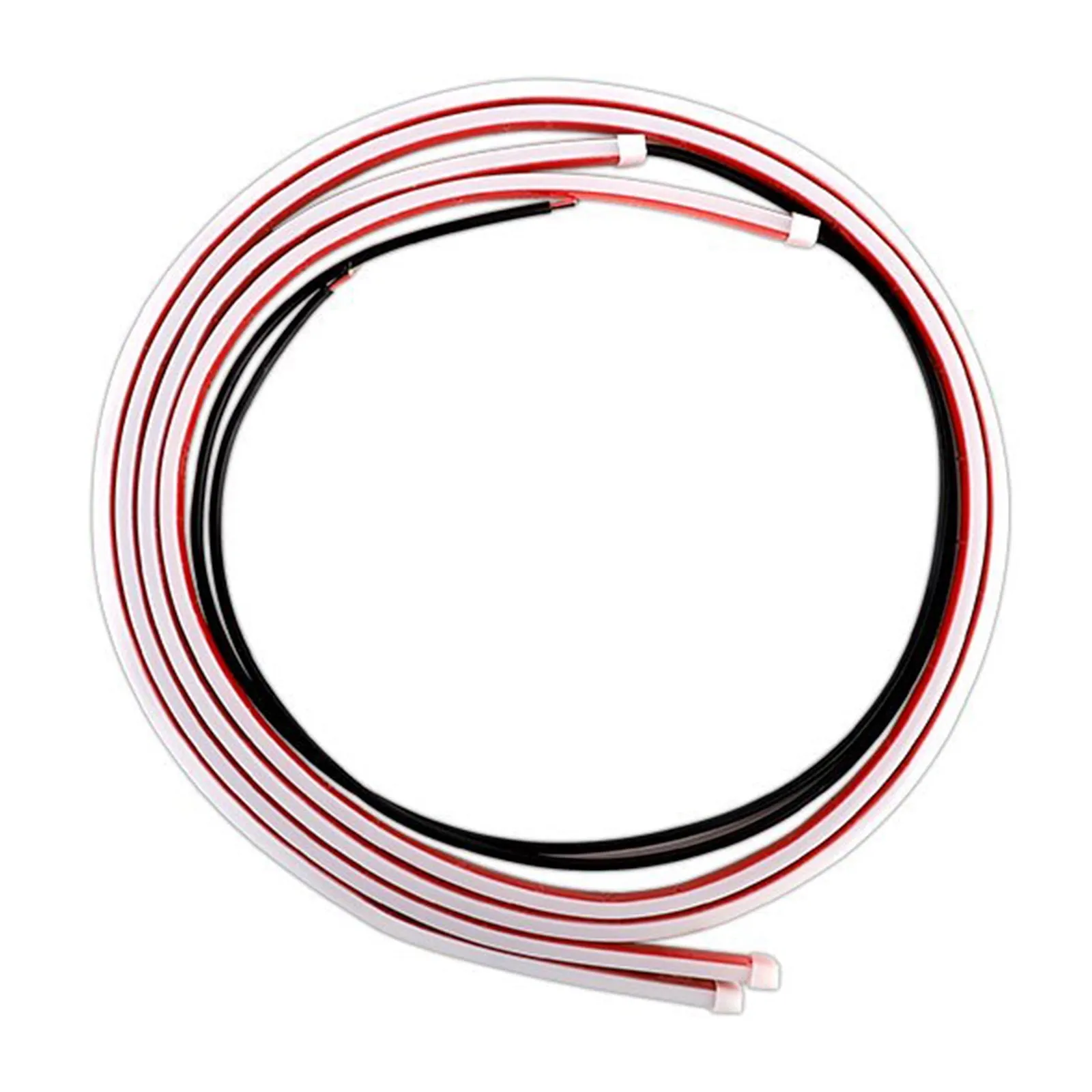 Tiras de luz decorativas para puertas de automóviles, parpadeo, rojo y blanco, 1.2 m