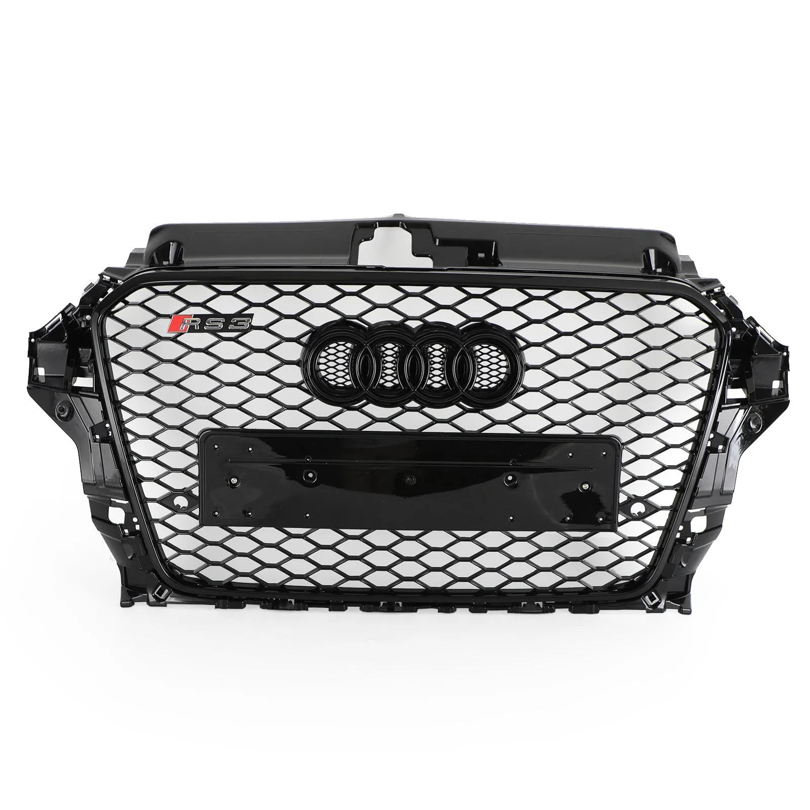 RS3 Audi A3 Style S3 2013-2016 Hood antes de Henycomb Grille Black Bumper