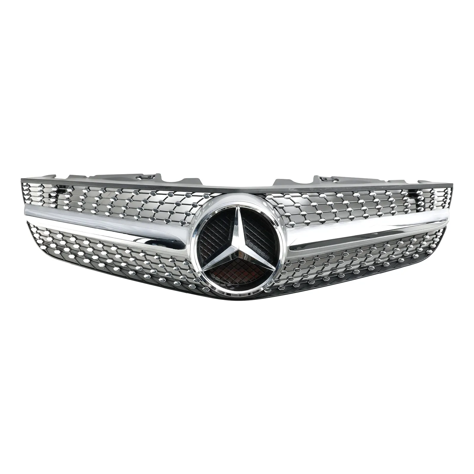 Rejilla superior del parachoques delantero de diamante para Mercedes Benz R230 SL550 SL600 2009-2012