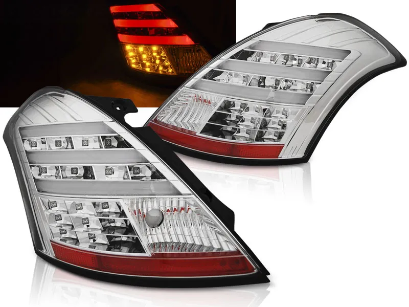 Pilotos Traseros Led Suzuki Swift Iv 10- Cromado Led Bar