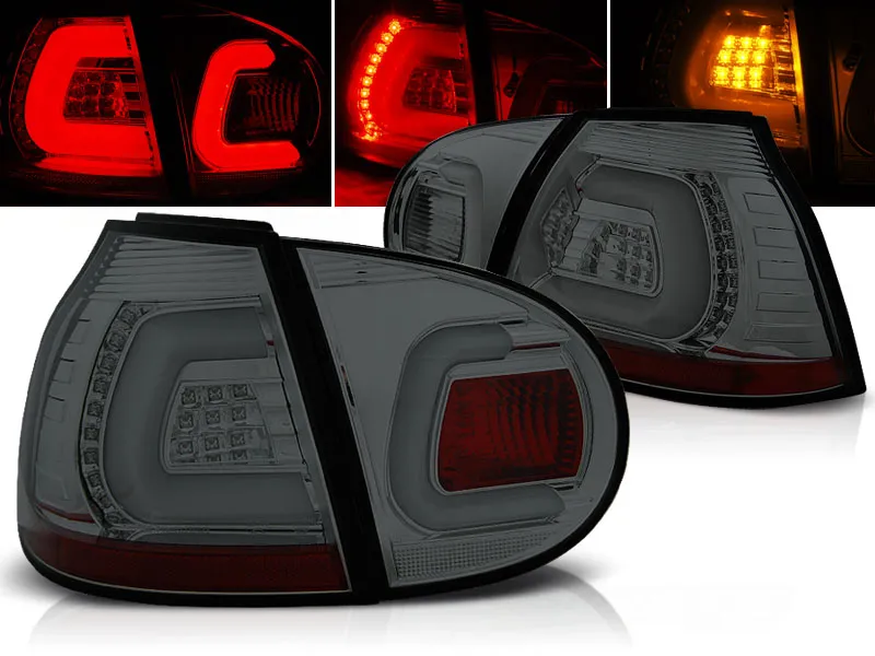 Pilotos Traseros Led Vw Golf 5 10.03-09 Ahumado Led Bar