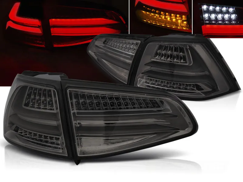 Pilotos Traseros Led Vw Golf 7 13- Ahumado Led Bar
