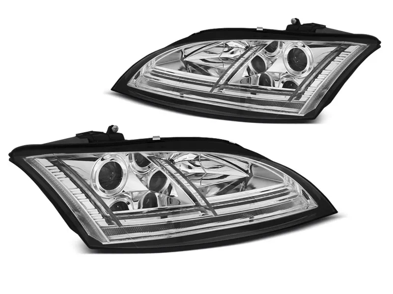 Faros Delanteros Xenon Luz Diurna Cromado Intermitente Dinamico Para Audi Tt 06-10 8j Con Afs