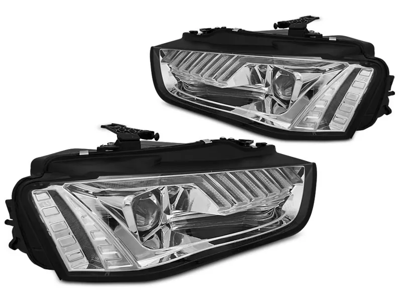 FAROS XENON LED CROMADOS para AUDI A4 B8 12-15 con intermitente dinamico