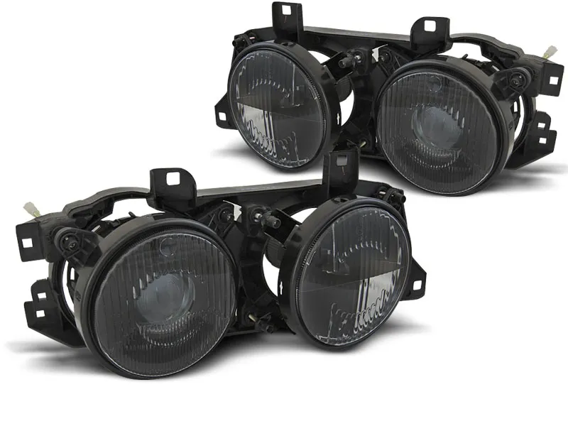 Faros Delanteros Negro Para Bmw E32/E34