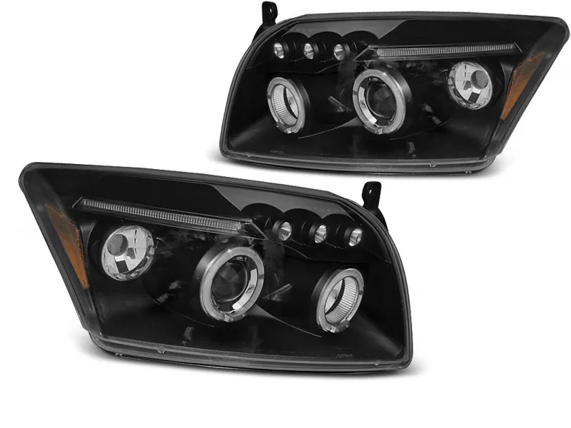 Faros Angel Eyes Negro Dodge Caliber 06-12