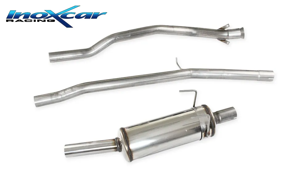 Tubo central directo + Escape trasero Grupo.N54 Ø PEUGEOT 205 RALLYE 1.3 SIN homologacion Inoxcar