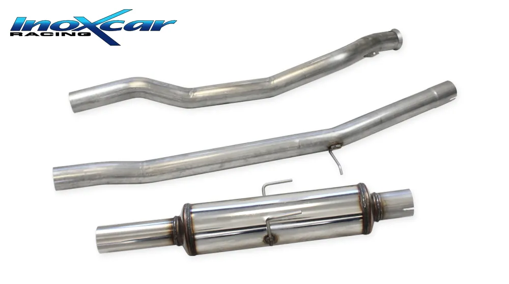 Tubo central directo + Escape trasero gr.A 63 Ø PEUGEOT 205 RALLYE 1.3 SIN homologacion Inoxcar