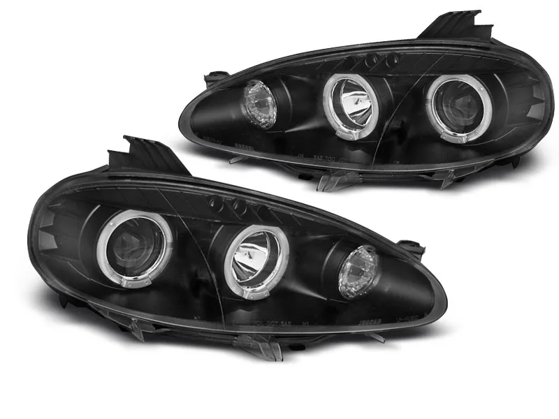 Faros Angel Eyes Negro Mazda Mx5 01-05