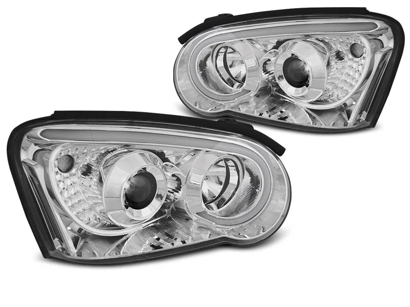 Faros Delanteros Luz Diurna Subaru Impreza Ii Gd 03-05 Tube Light Cromado