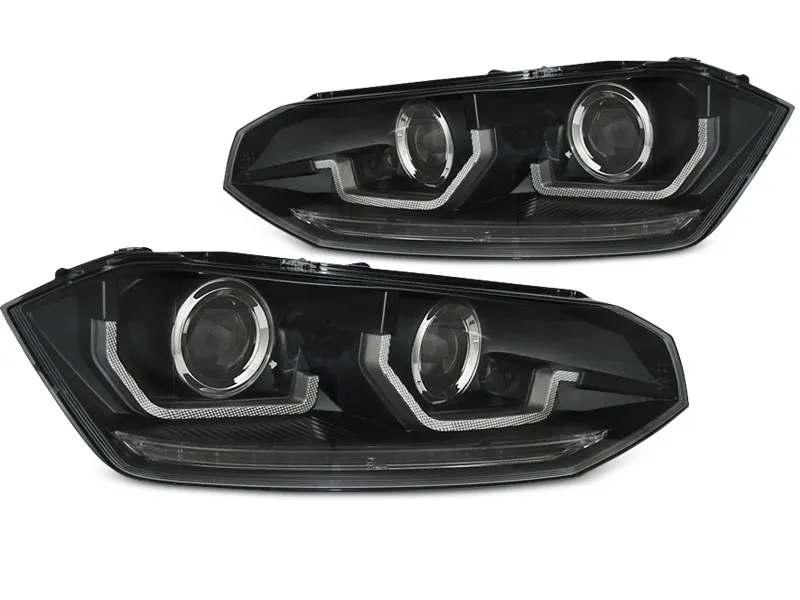FAROS DELANTEROS VW POLO VI 2G 2017- LED NEGRO con intermitente dinamico