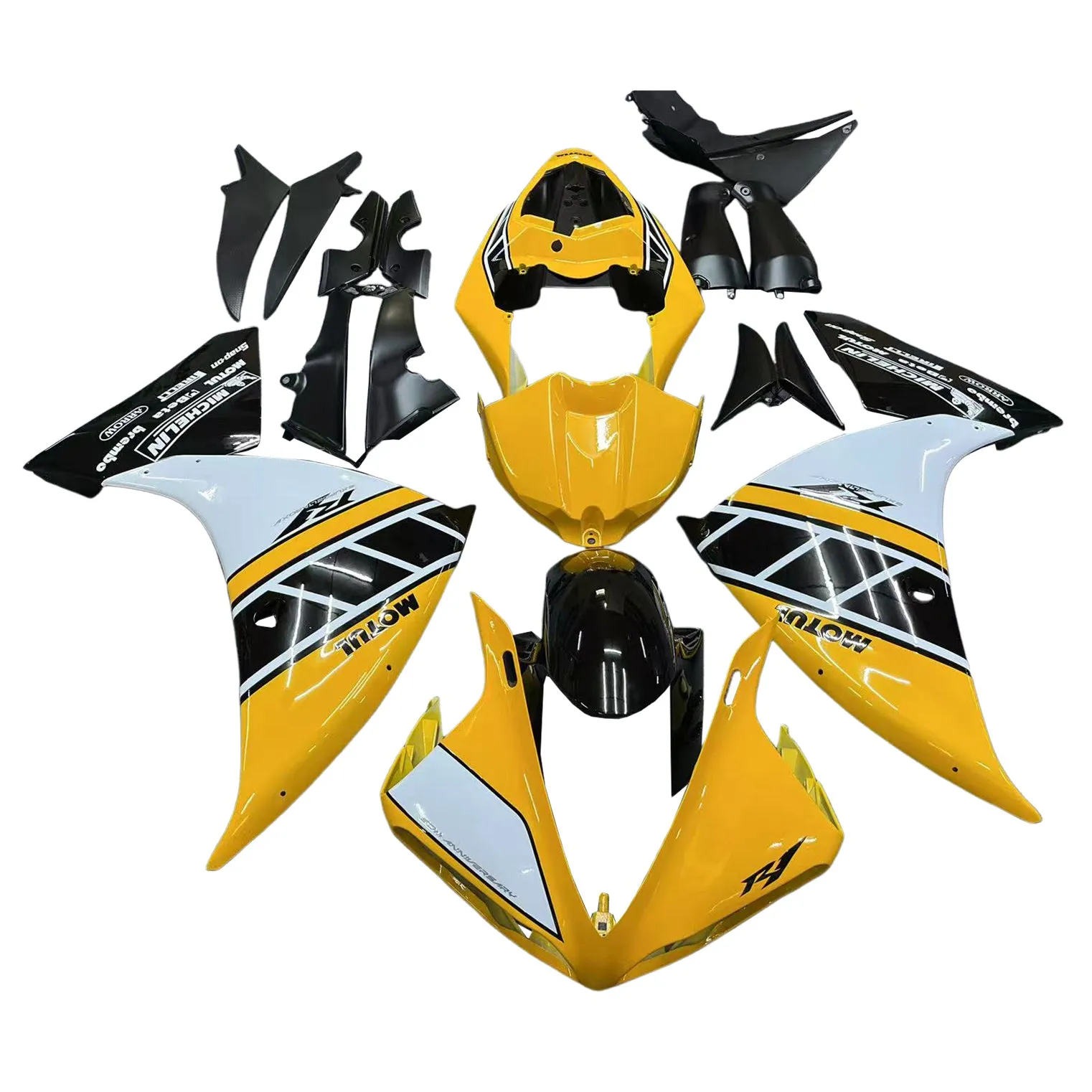 Kit de carenado de inyección, carrocería de plástico ABS apto para Yamaha YZF 1000 R1 2012-2014