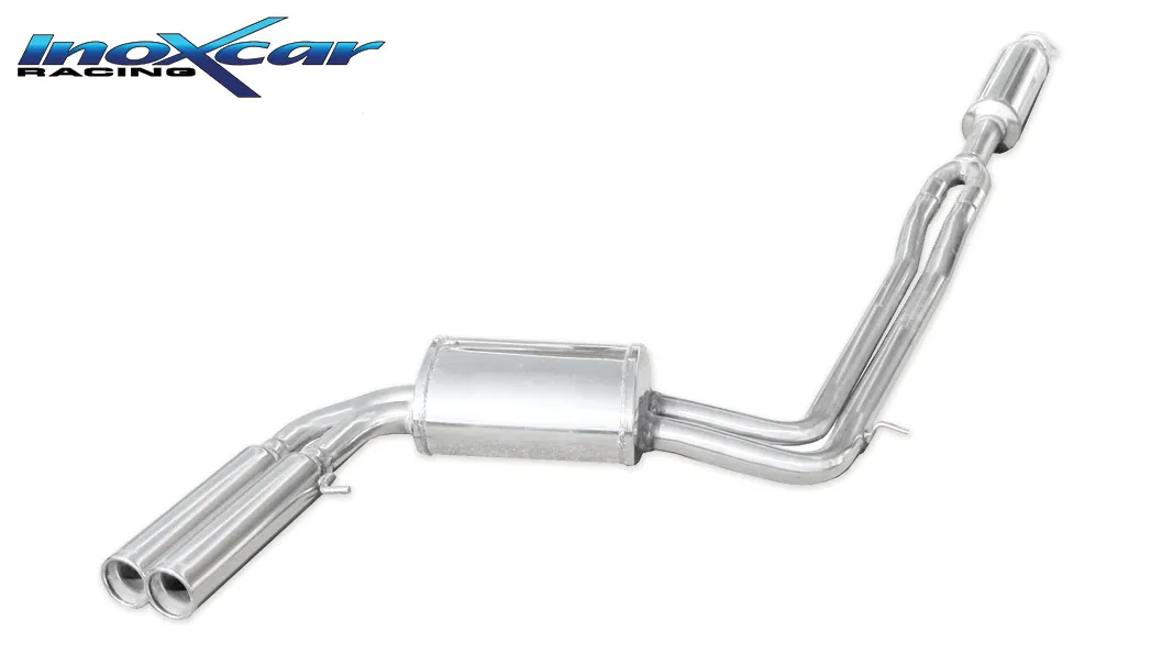 Tubo central con silenciador + Escape trasero 2X80 RACING VOLVO V70 2.5T AWD R (300CV) 2003-2006 CON Homologacion Europea Inoxca