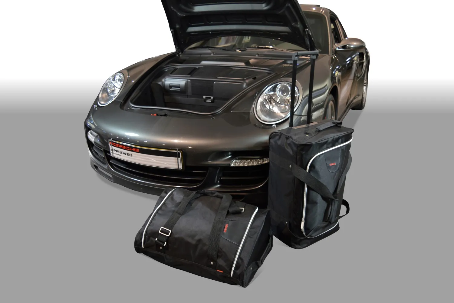 Set maletas especifico PORSCHE 911 (997) 2WD + 4WD with CD-changer in luggage space 2004-2012 coupé / cabrio CAR-BAGS (1x Trolle