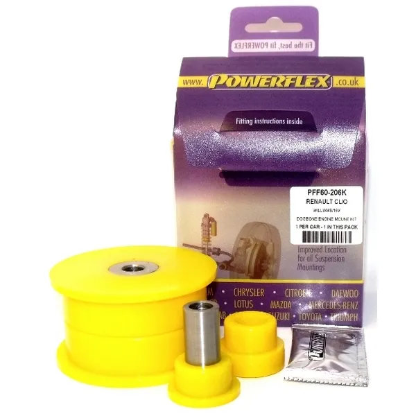 Powerflex Silentblock Kit de delantero del montaje del motor anti par RENAULT Clio including 16v & Williams