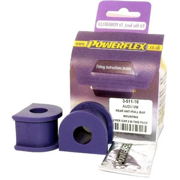 Powerflex Silentblock Rear Anti Roll Bar Mounting 16mm SKODA Octavia Mk1 Typ 1U 4WD (1996-2004)